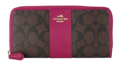 Coach Signature Accordion Wallet, front view
